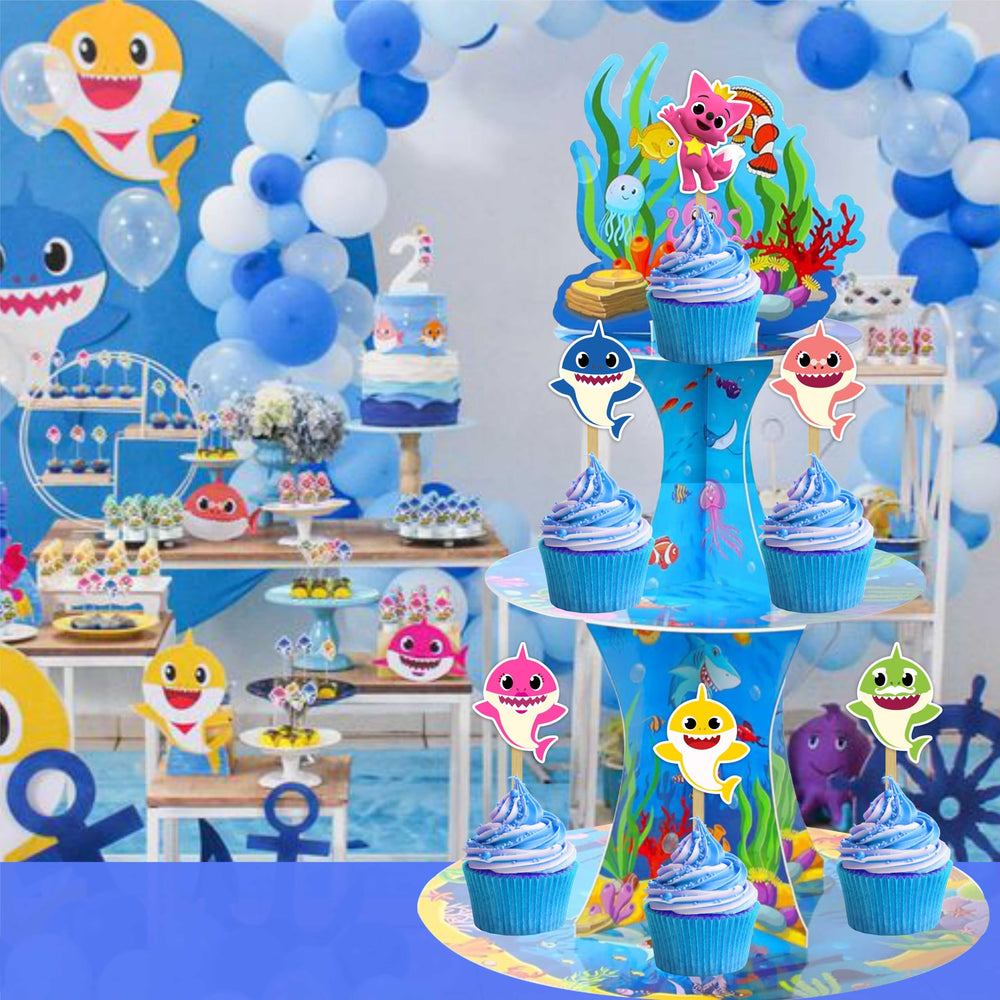 Seyal Bby Shrk ocean-themed toppers for seaside celebrations