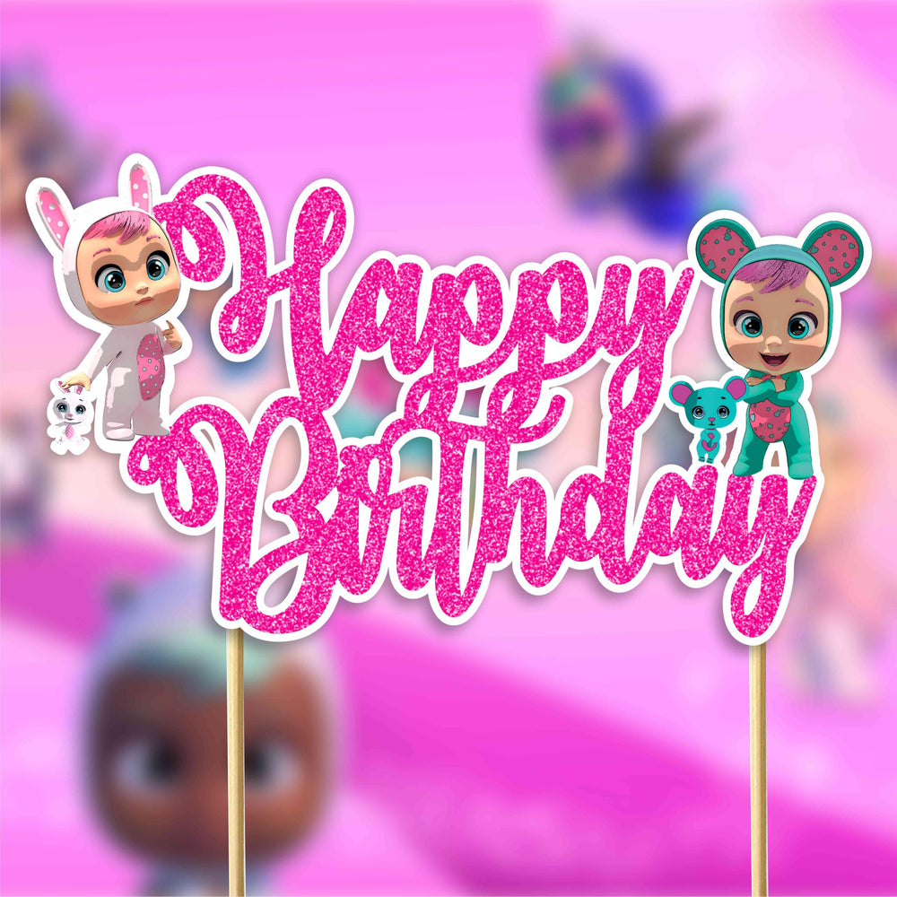 Seyal Cry Babes topper fits both girls and boys birthday themes