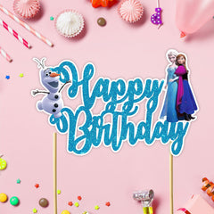 Seyal Frozn Happy Birthday Topper Ana figure brings warmth to celebrations.