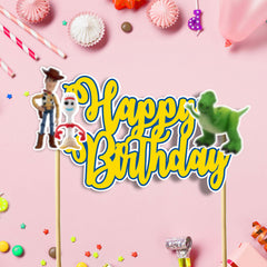 Toy Stry Happy Birthday Topper on cupcakes adding quick themed flair for photos.