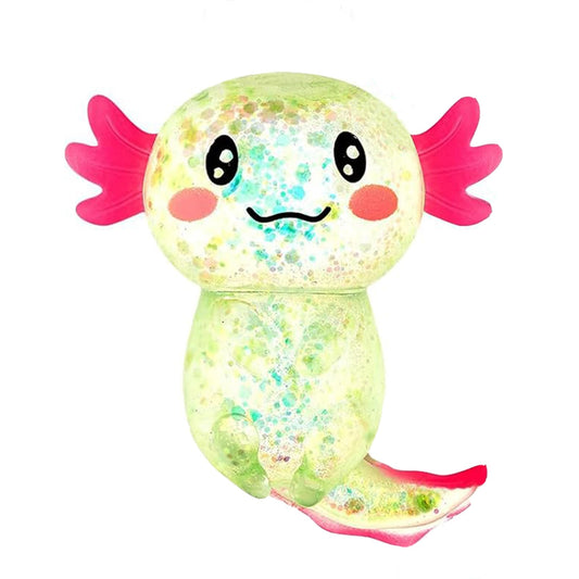 Sezua axolotl squishy stress ball top view for tactile relief