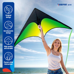 SGftre Delta Kite Three Set beach flying in light winds.