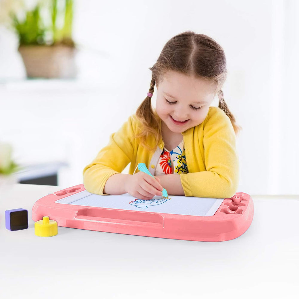 The 16 x 13 inch surface invites shared family doodling and collaboration.