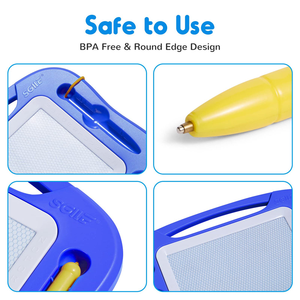 SGILE erase slider feature makes quick corrections during learning doodles.