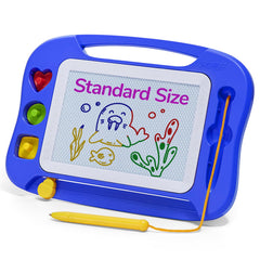 SGILE magnetic drawing board front view with colorful zones for creative play.