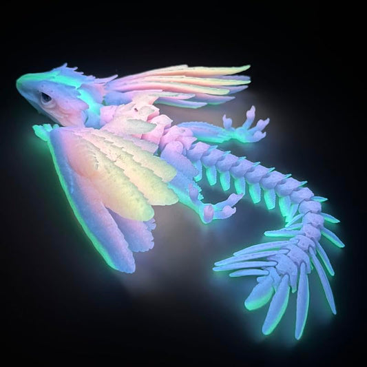 SGYYSG Feathered Wyvern Dragon with wings extended for dramatic display and interactive play.