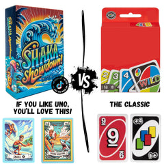 SHAKA Showdown card draw area for quick, engaging rounds with friends.