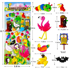SHANGRLA 3D Puffy Bird Parrot sticker ideal for laptops and DIY projects