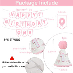 Shanmorine baby girl party decor displayed for memorable birthday photos.