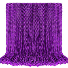 SHAOQINLIN 100pcs purple Mardi Gras beads for party decor and parade throws