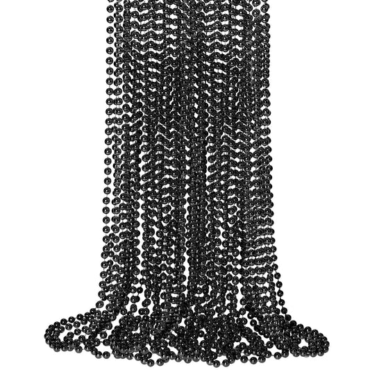 SHAOQINLIN black bead necklace displayed for 16-inch wear and party style.