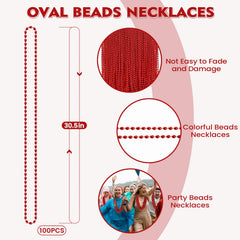 SHAOQINLIN red bead necklace 30-5inch ideal for weddings and Christmas celebrations.