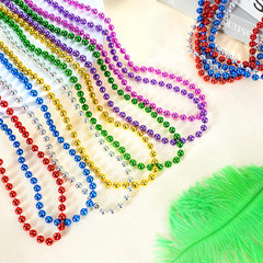 SHAOQINLIN Christmas and New Year ambiance with silver beaded necklaces