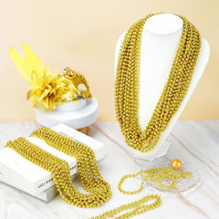 SHAOQINLIN Christmas and New Year celebrations with gold bead necklaces.