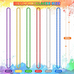 SHAOQINLIN six-color bead necklace on display for lively party decor.