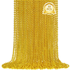 SHAOQINLIN gold bead necklaces in a 33-inch bulk pack for festive events