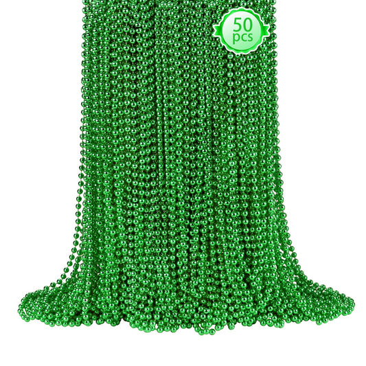 SHAOQINLIN green St. Patrick's Day beads necklace for festive parades and celebrations