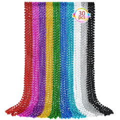 SHAOQINLIN Mardi Gras beads necklace set in 10 colors for festive wear.