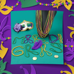 SHAOQINLIN Mardi Gras beads festival décor and party favors.