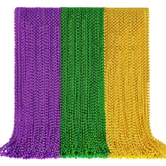 SHAOQINLIN Mardi Gras beads gold 33-inch necklace for parade throws.