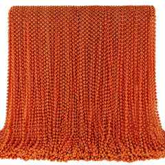 SHAOQINLIN orange bead necklace, 33-inch set, ideal for Mardi Gras party decorations.
