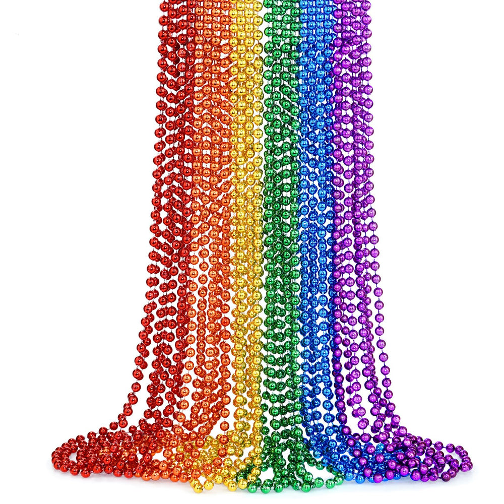 SHAOQINLIN Pride beads necklace red, vibrant accessory for pride parades and colorful outfits.