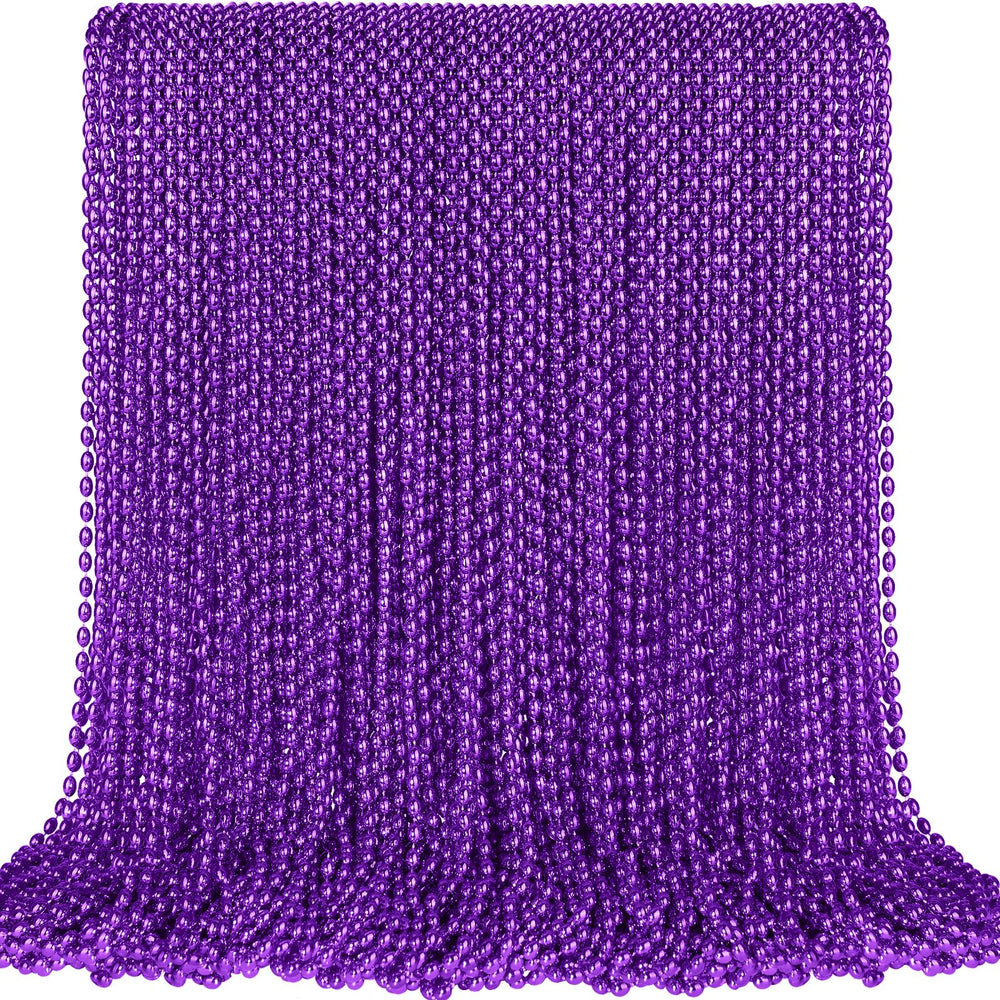 SHAOQINLIN purple Mardi Gras beads oval necklace ideal for parade throws