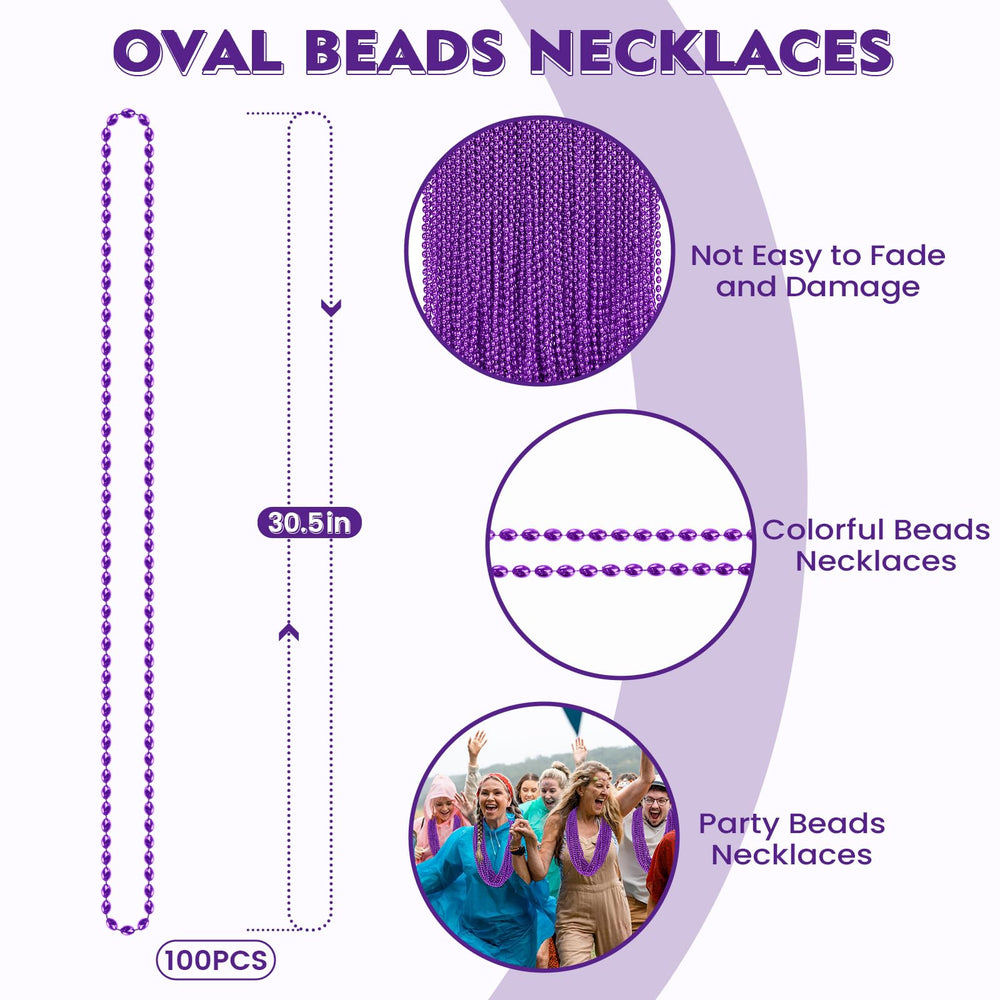 SHAOQINLIN purple oval beads necklace perfect for party decorations and outfits