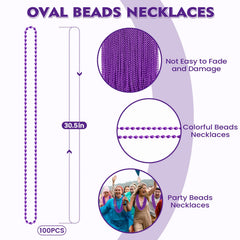 SHAOQINLIN purple oval beads necklace perfect for party decorations and outfits