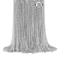 SHAOQINLIN silver Mardi Gras beads pack for festive décor and throws