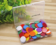 Shapenty counting chips used in classroom math centers and family gaming sessions.