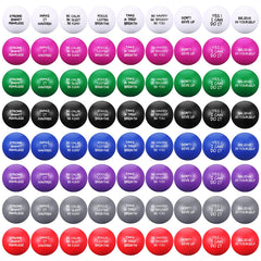 Shappy 72-piece inspirational stress balls with motivational quotes for focus.