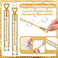 Shappy bubble wand with stickers and heart detail adds festive flair.