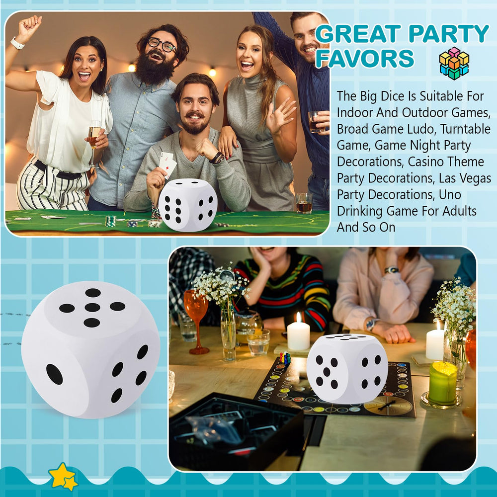 Shappy giant dice gift-ready design suits birthdays and classroom celebrations.