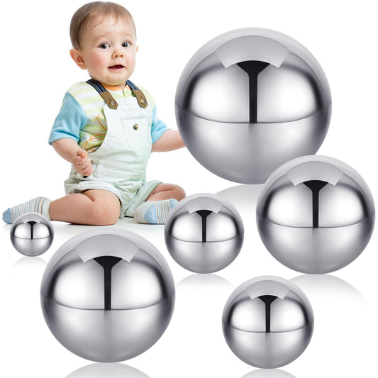 Shappy sensory balls 1-5 inch reflect light for visual exploration.