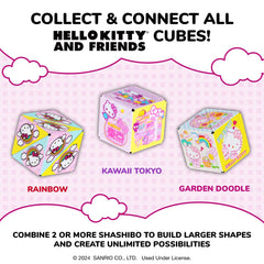 Shashibo Hello Kitty connects with other cubes for advanced modular builds.