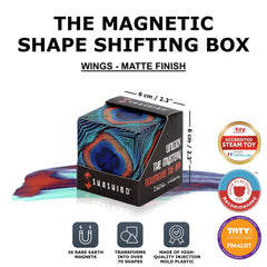 Shashibo magnets connected to form a larger sculpture for creative exploration.