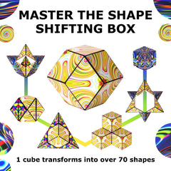 Shashibo box gift concept with engaging clicks for stress relief and focus