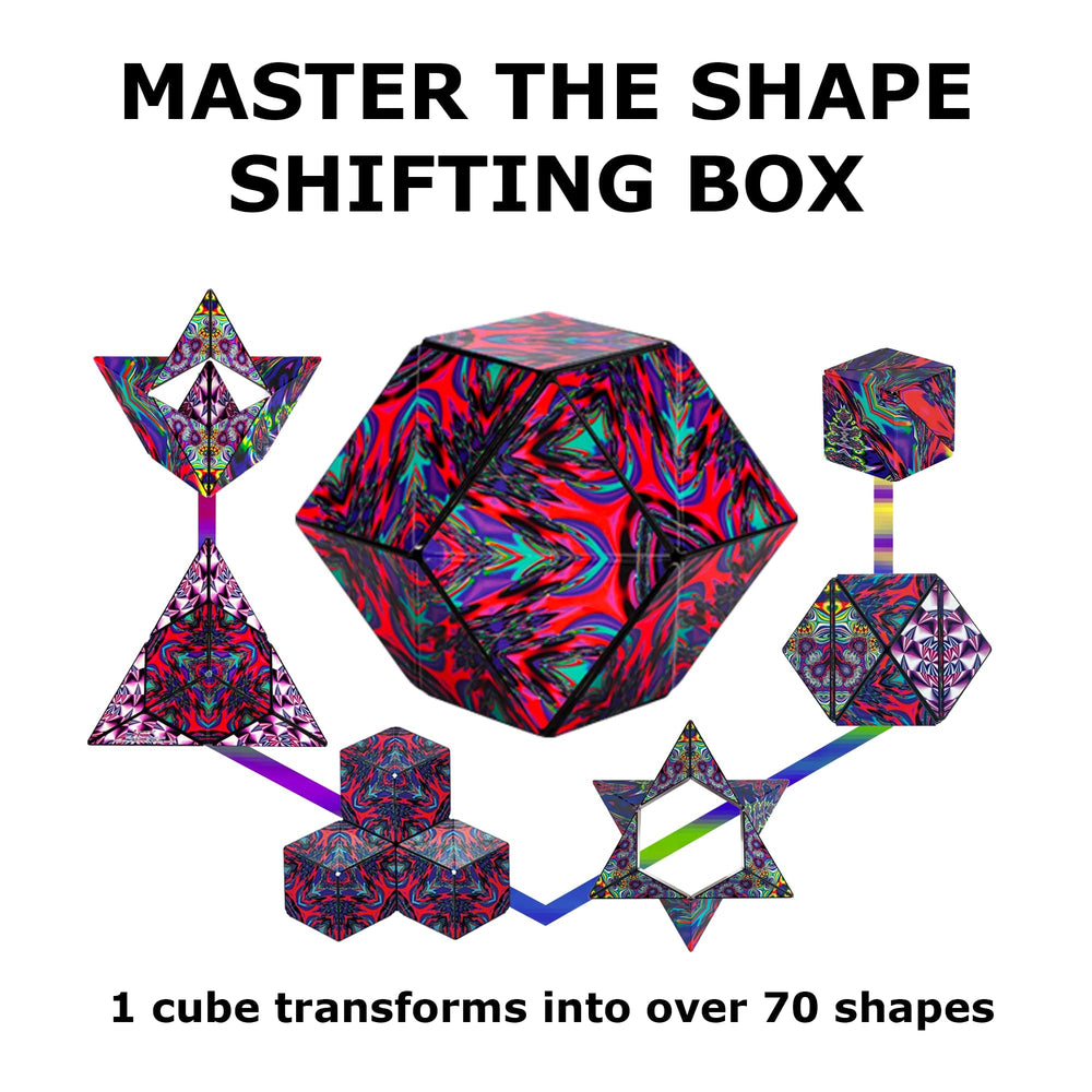 Shashibo colorful magnets stimulating tactile curiosity and focus.