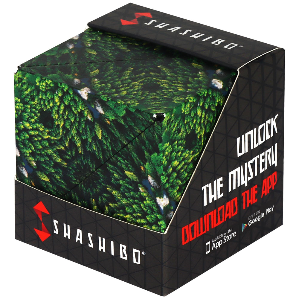 Shashibo Shape Shifting Box in closed state for quiet, portable play.