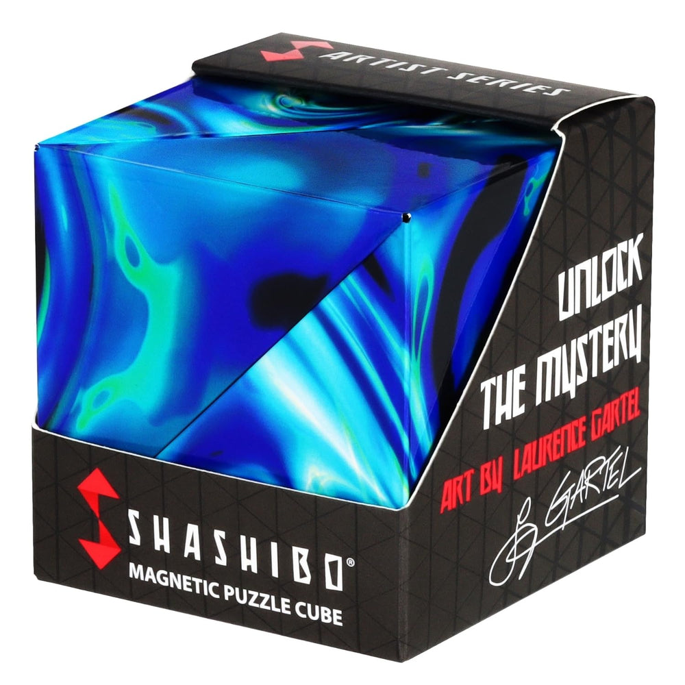 Shashibo Shape Shifting Box demonstrates creative forms for engaging, screen-free play.