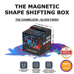 Shashibo transforms into multiple shapes for creative exploration.