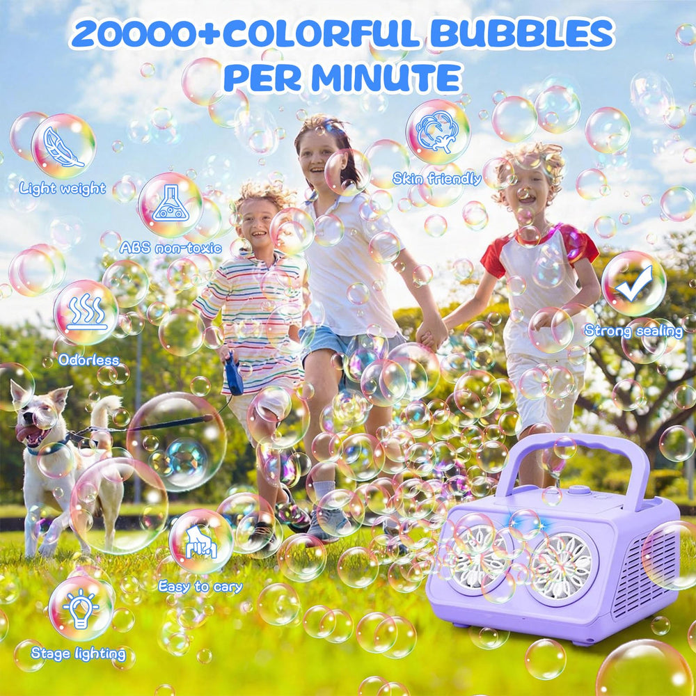 SHCKE bubble machine colors brighten weddings and birthdays with lively bubbles.