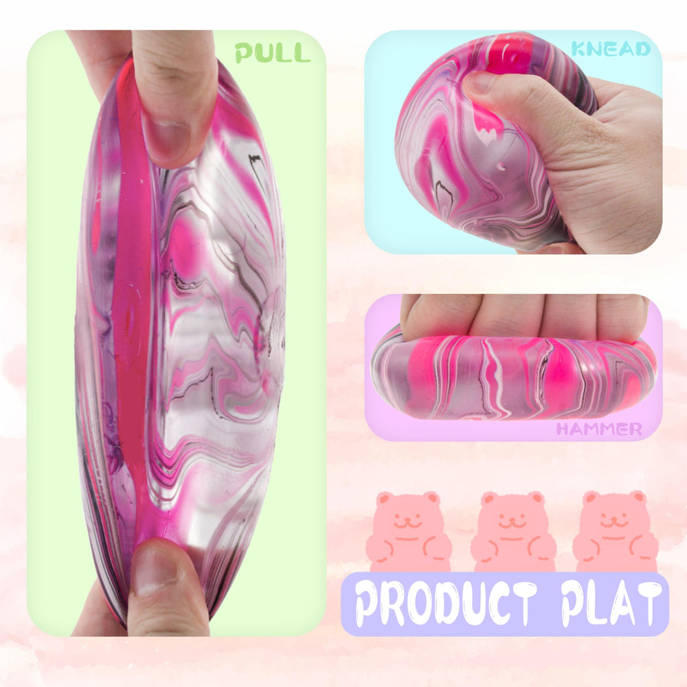Sheenice safe durable squishy material withstands repeated squeezes.