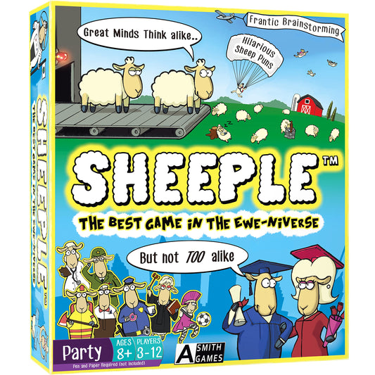 SHEEPLE game board on table ready for family night fun.