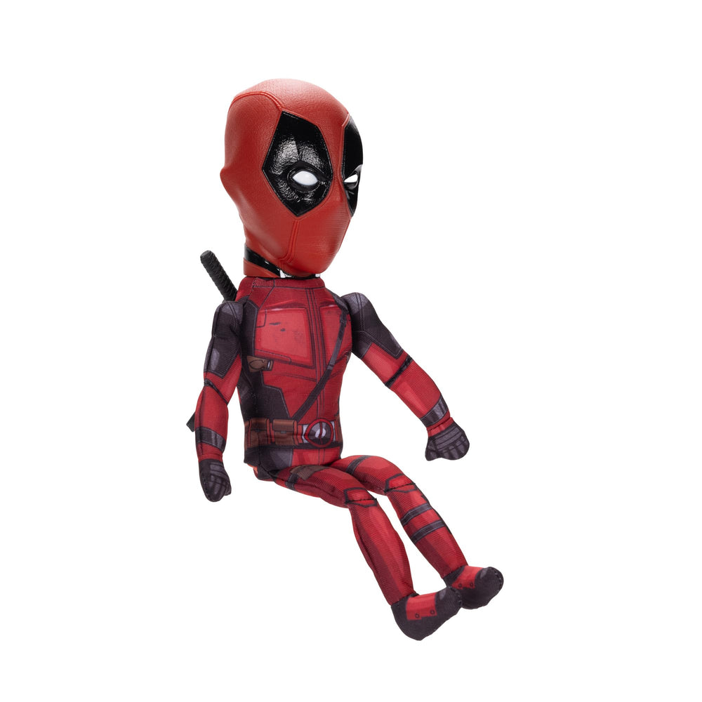 Expression close-up of Deadpool's mischievous face adds character to display