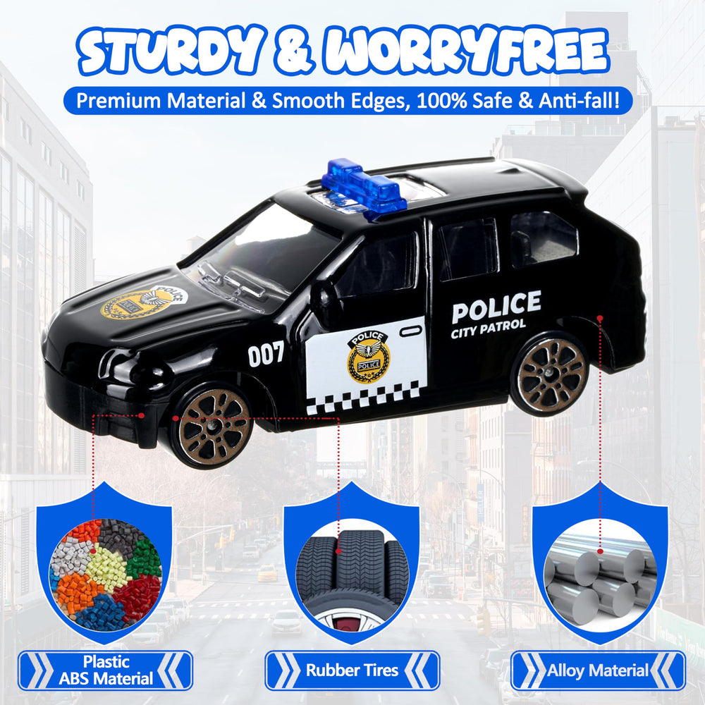 Shellvcase rescue truck police toy designed for versatile role-play scenarios.