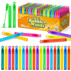 Shemira bubble wand set with 200 pieces in neon colors, ideal for large parties