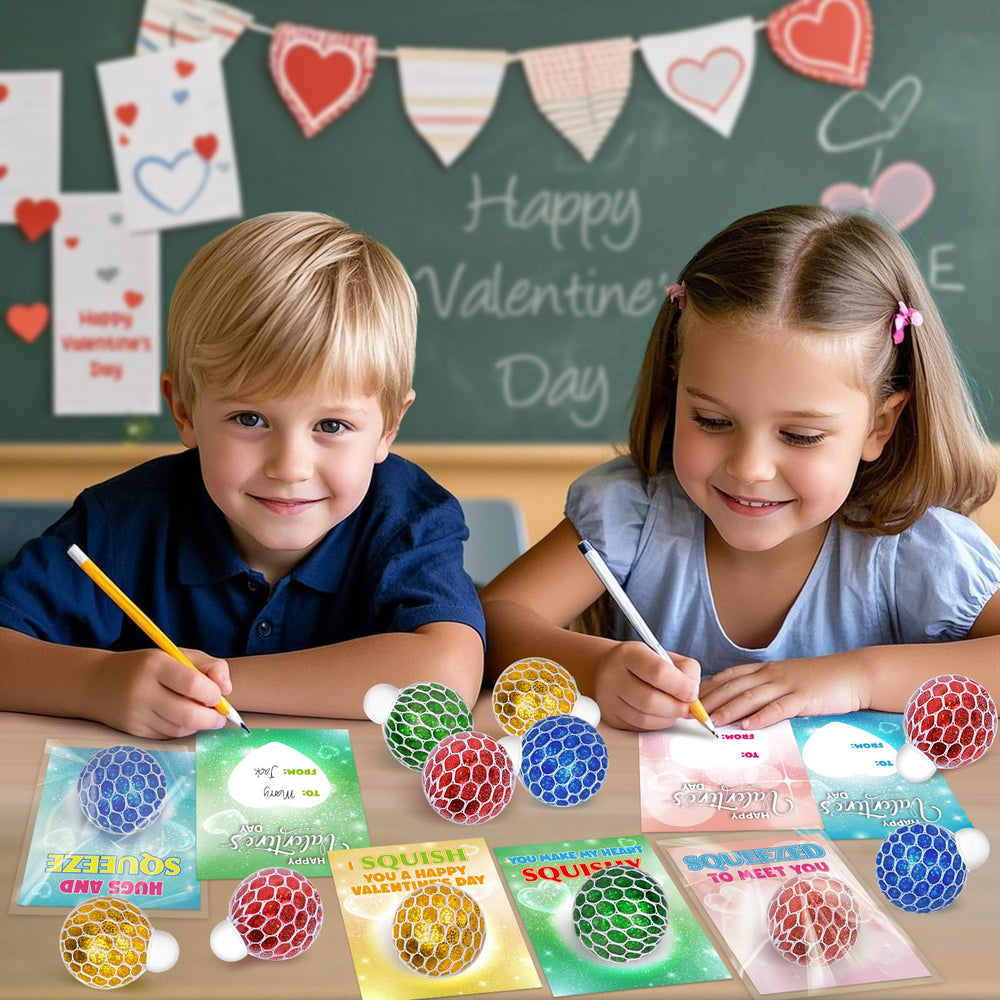 Shemira classroom exchange kit with cards and squeeze toys.