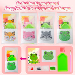 Shemira DIY diamond painting sticker kit included with each card.